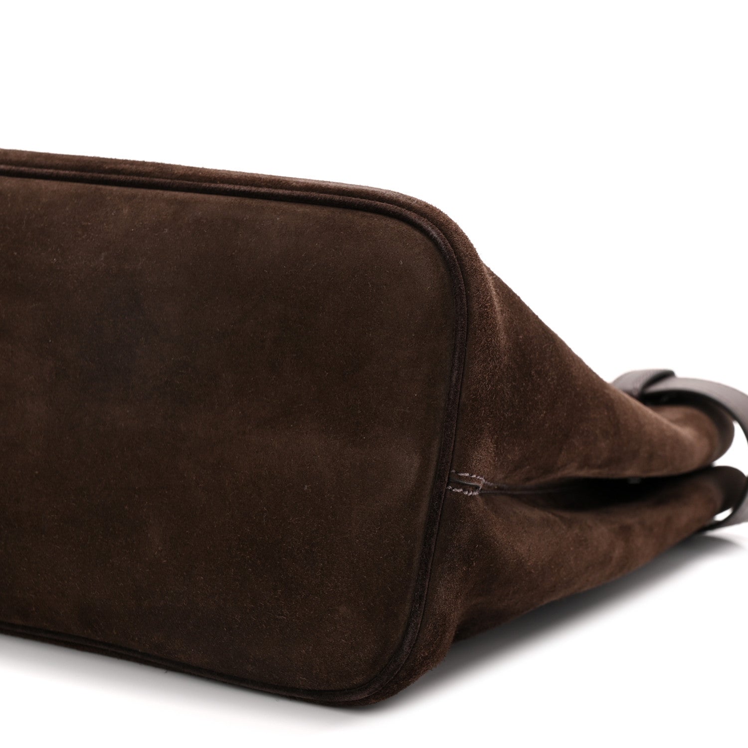 Prada Scamosciato Large Buckle Bag With Belt Ebano 9 of 10