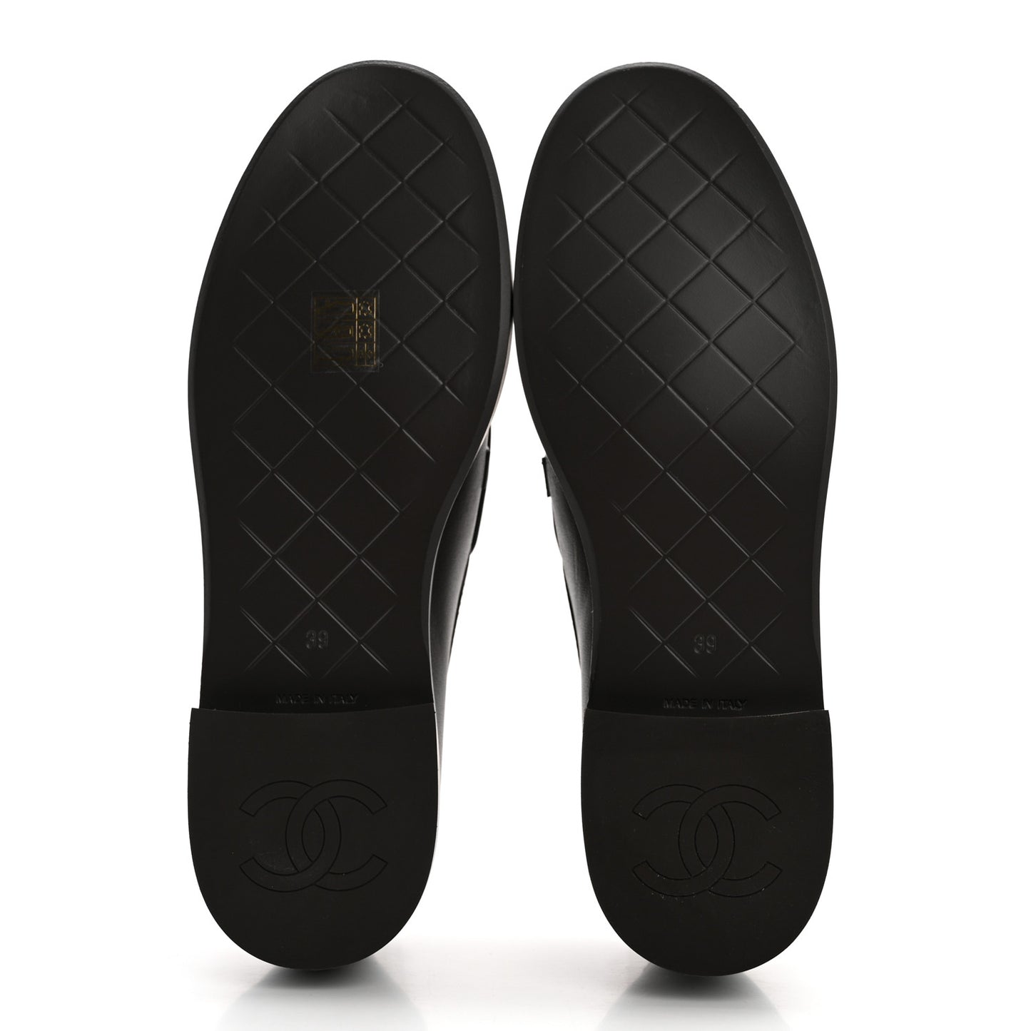 Lambskin Quilted CC Turnlock Loafers 39 Dark Brown