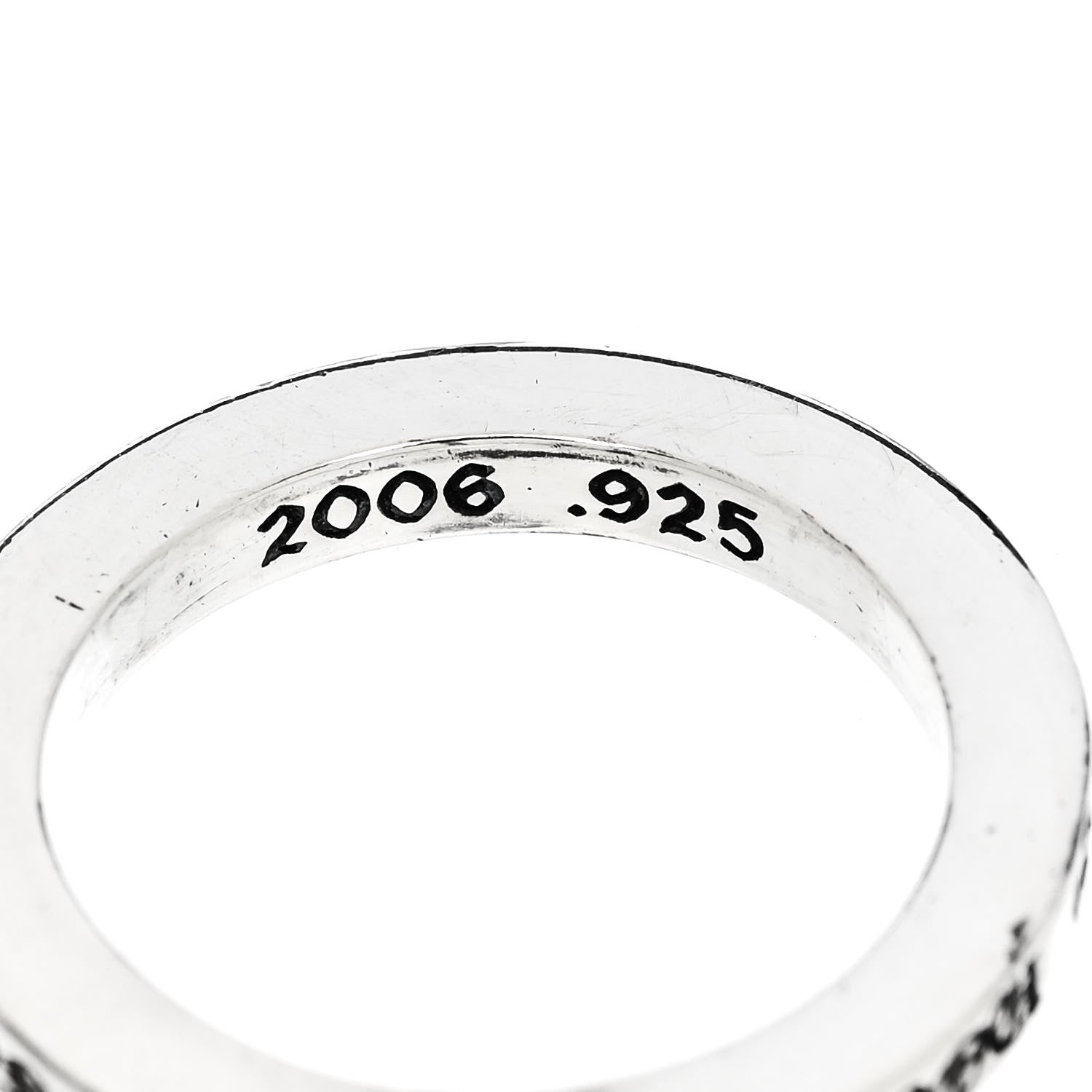 アクセサリー CHROME HEARTS spacer ring honolulu Chrome Hearts Sterling Silver CH Honolulu Fck You Spacer Ring 56