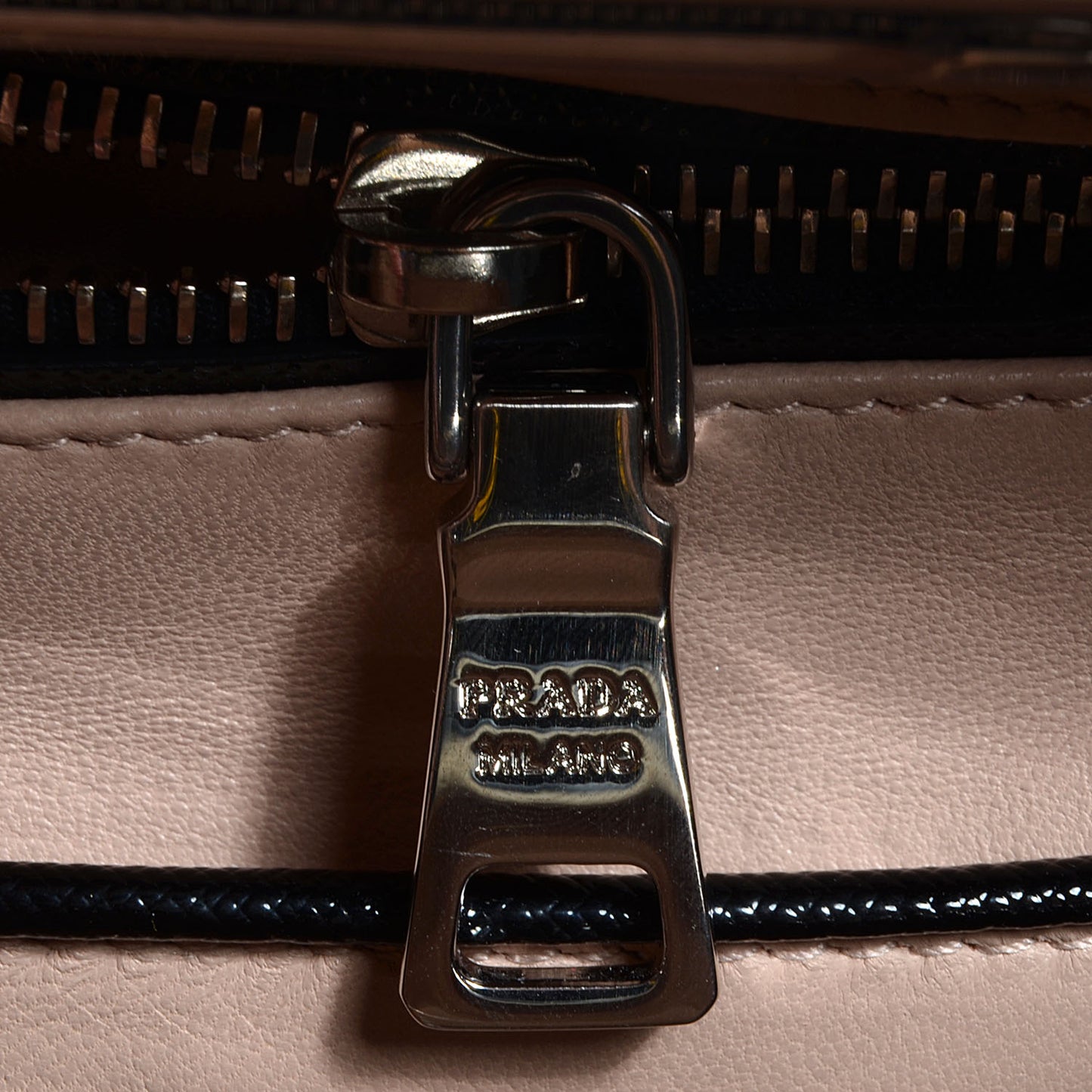 Saffiano Vernice Small Crystal Pyramid Bag Black