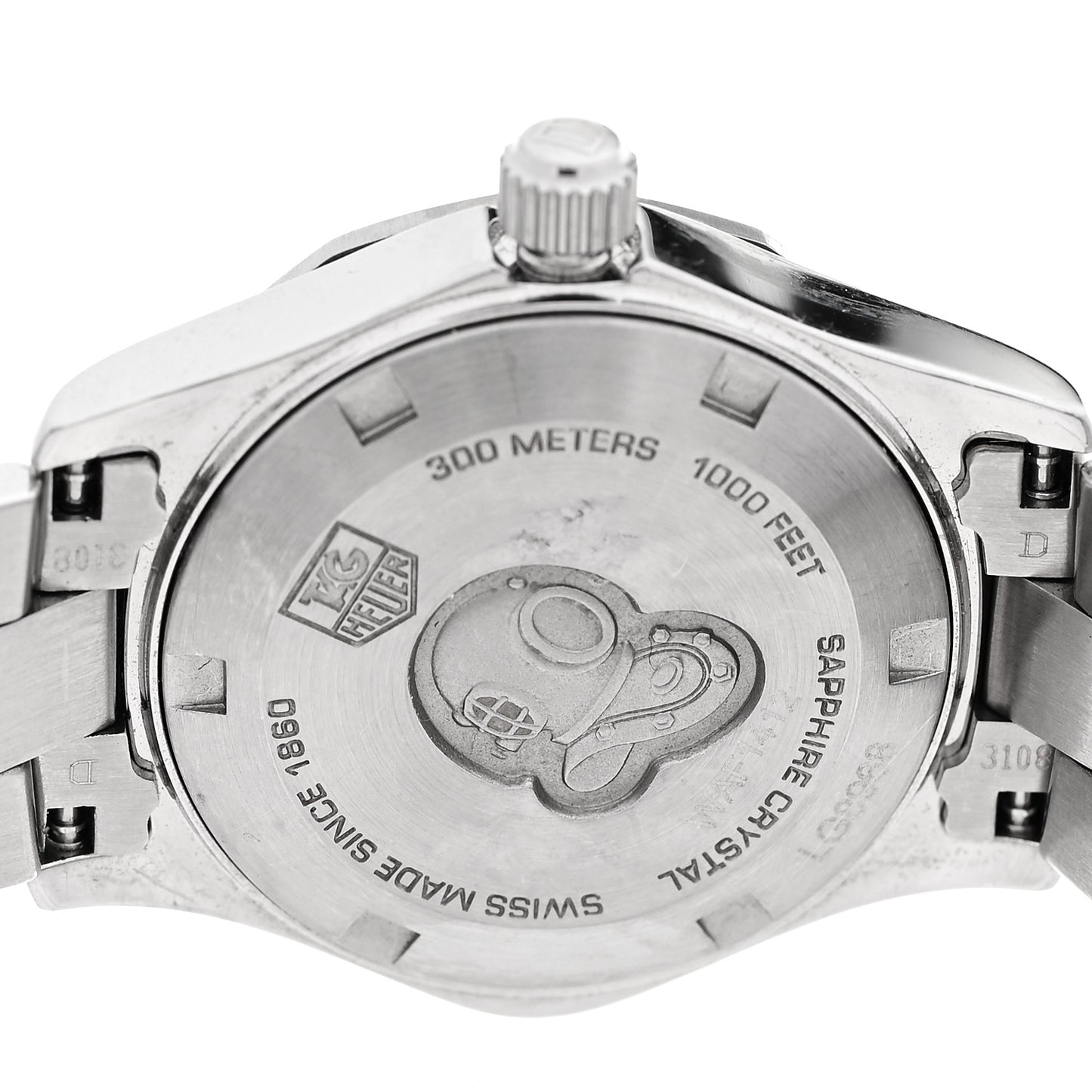Stainless Steel 27mm Aquaracer 300M Quartz Watch Silver WAF1412