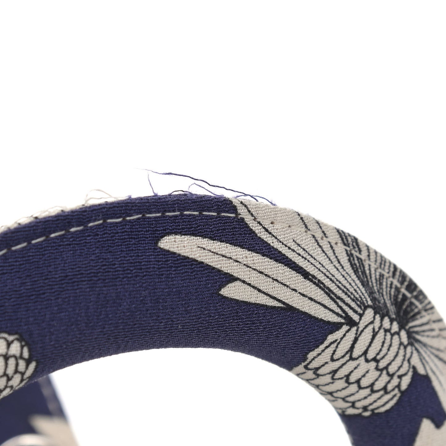 Canvas Floral Printed Mini Lady Dior Blue White
