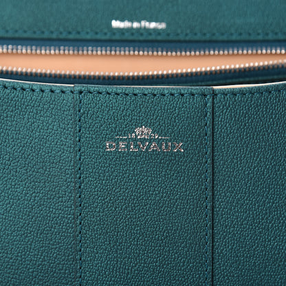 Delvaux Metallic Calfskin MM Brillant Satchel Satin Peacock 6 of 12