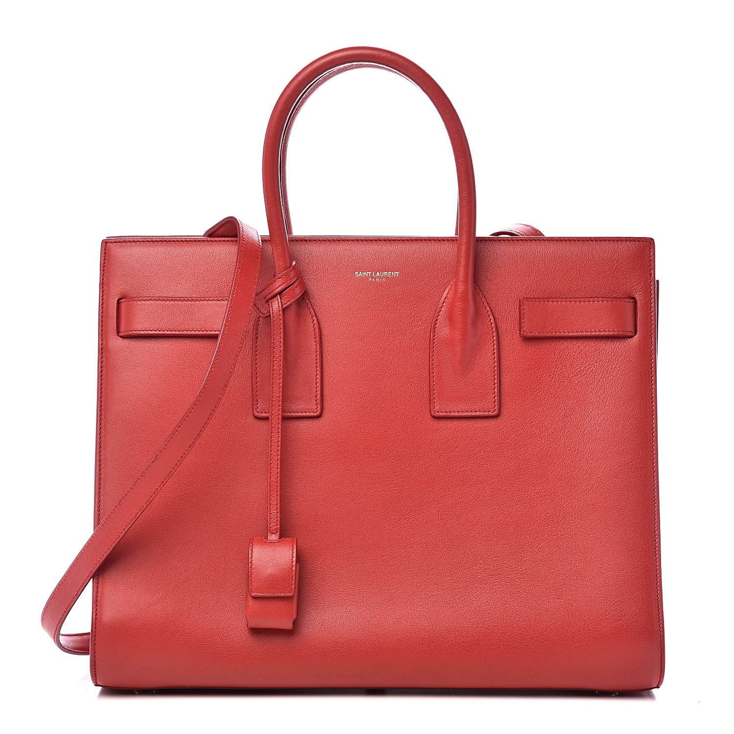 Saint Laurent Calfskin Small Sac De Jour Lipstick Red 1 of 9
