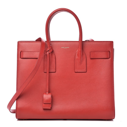 Saint Laurent Calfskin Small Sac De Jour Lipstick Red 1 of 9