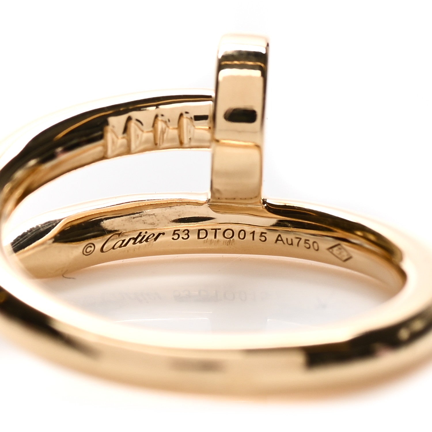 Cartier 18K Yellow Gold Juste Un Clou Ring 53 6.25 4 of 5