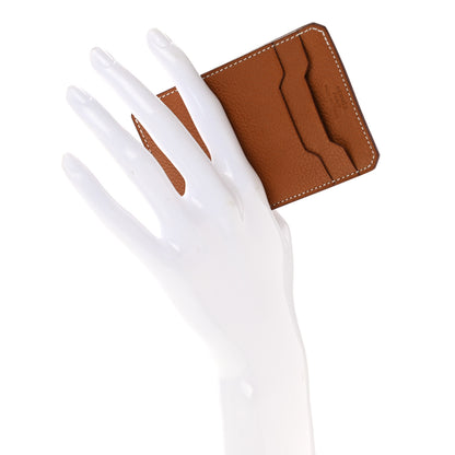 Hermes Barenia Faubourg City 3CC Card Holder Fauve 2 of 8