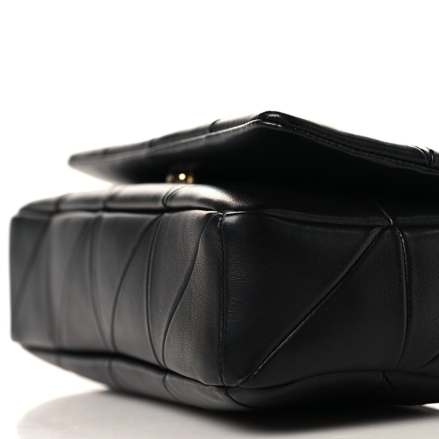 Lambskin Patchwork Monogram Medium Jamie Black