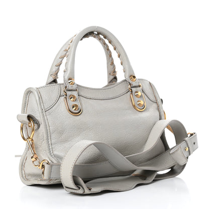Balenciaga Chevre Gold Metallic Edge Hardware Mini City Gris Perle 3 of 19
