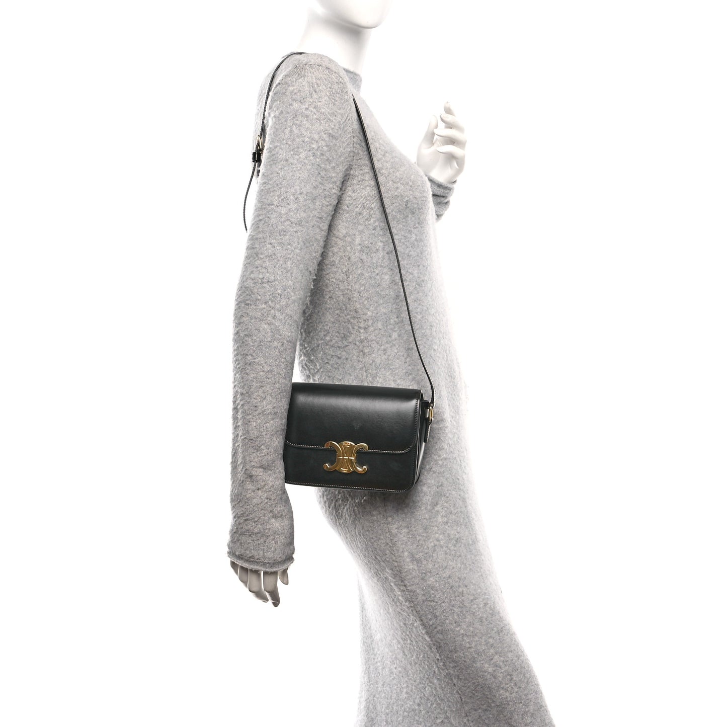 Shiny Calfskin Teen Triomphe Black