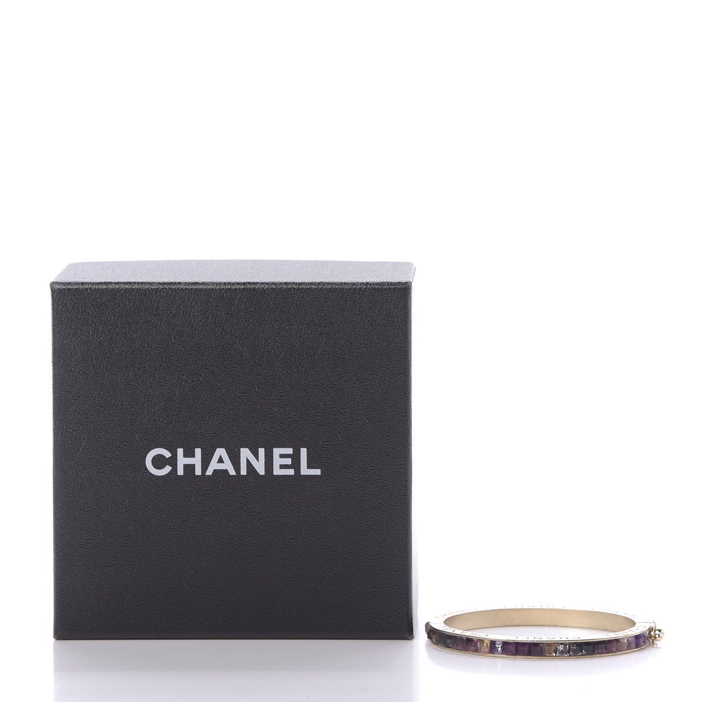 Crystal Logo Bracelet Gold Purple