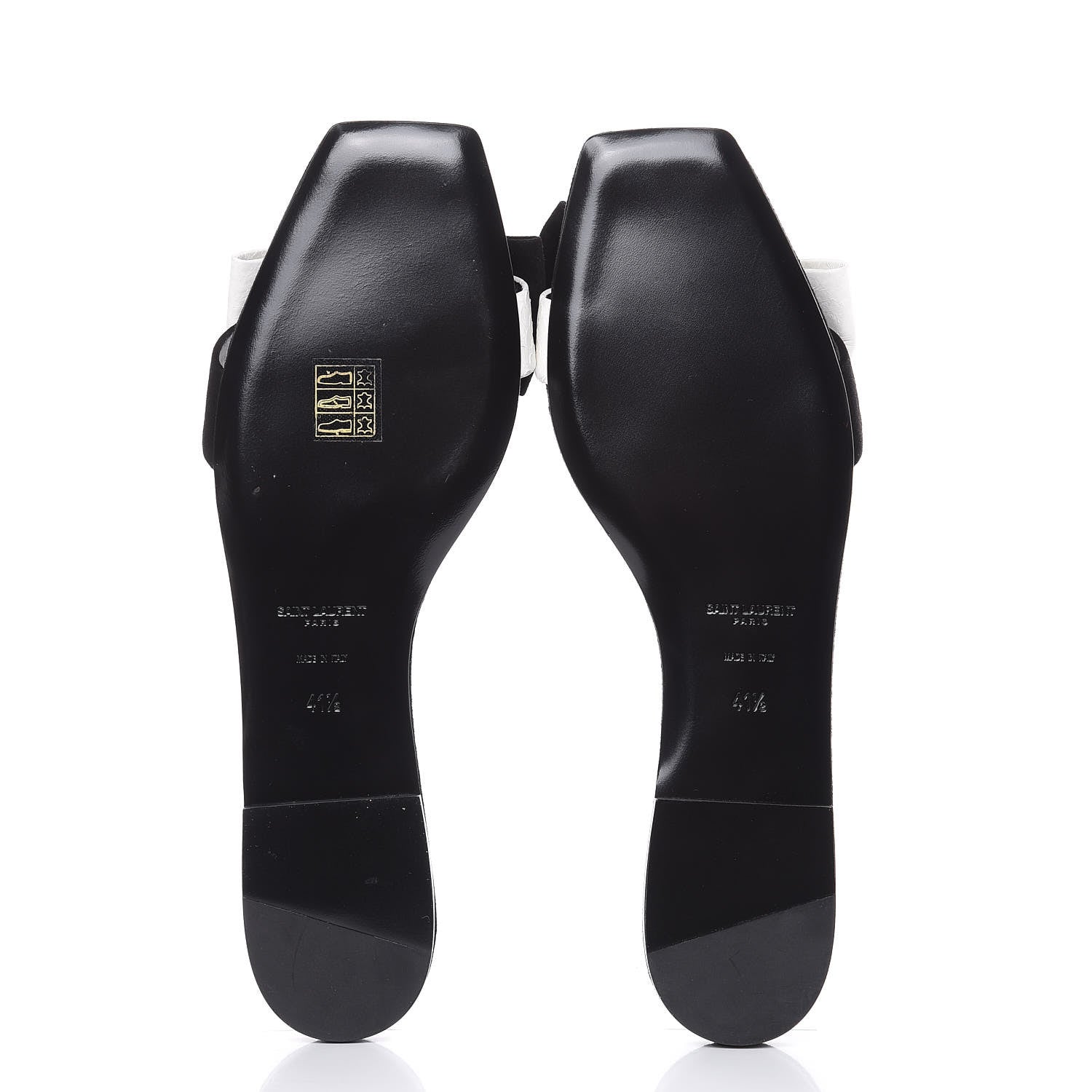 Saint Laurent Ayers Nubuck Bow Nu Pieds Slide Sandals 41.5 Black 5 of 9