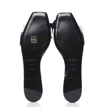 Saint Laurent Ayers Nubuck Bow Nu Pieds Slide Sandals 41.5 Black 5 of 9