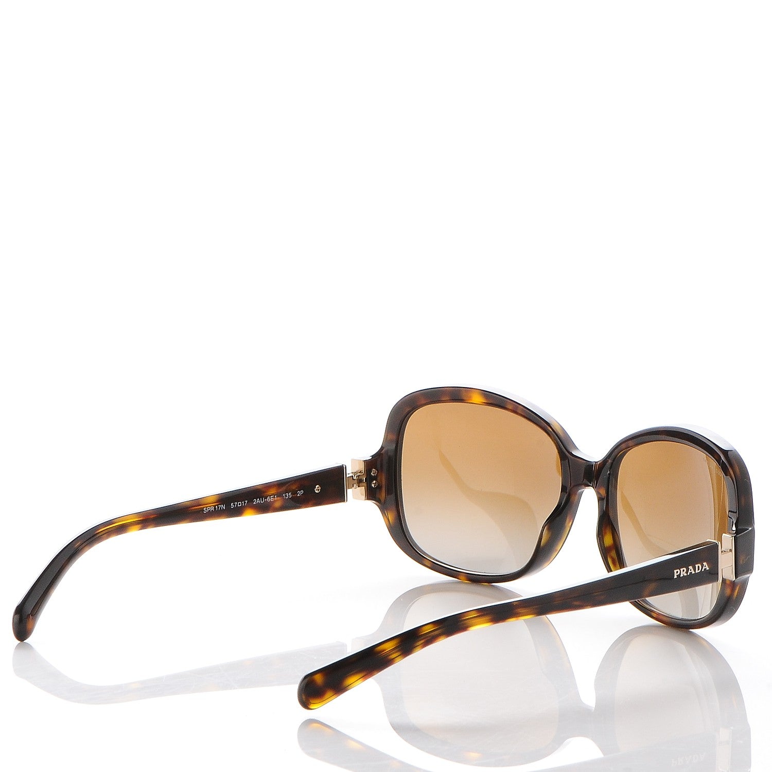 Prada Square Sunglasses SPR17N Havana 4 of 9