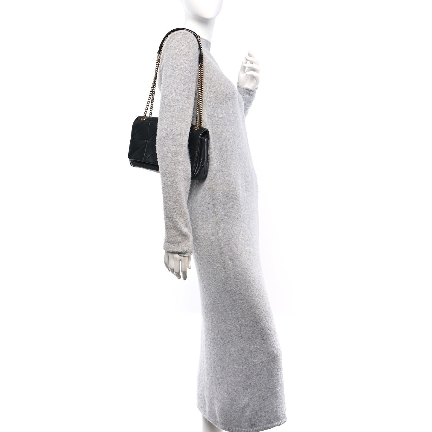 Lambskin Patchwork Monogram Medium Jamie Black