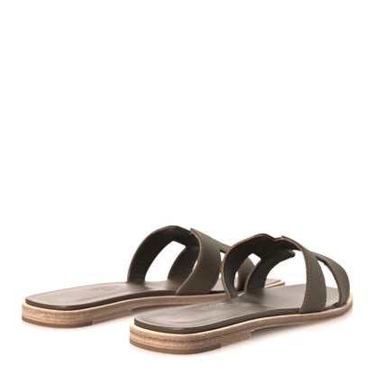 Hermes Epsom Oran Sandals 36 Etoupe 5 of 11