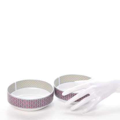 Hermes Porcelain Tie Set Bowl Set of 2 2 of 6