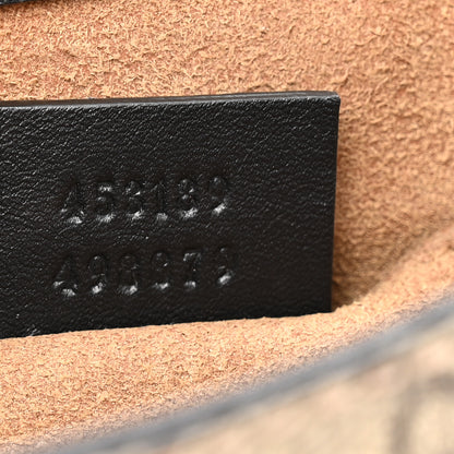 Gucci GG Supreme Monogram Web Medium Padlock Messenger Shoulder Bag Black 7 of 17