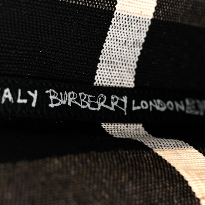 Burberry Coated Canvas Mega Check Medium Doodle Tote Black White 6 of 10