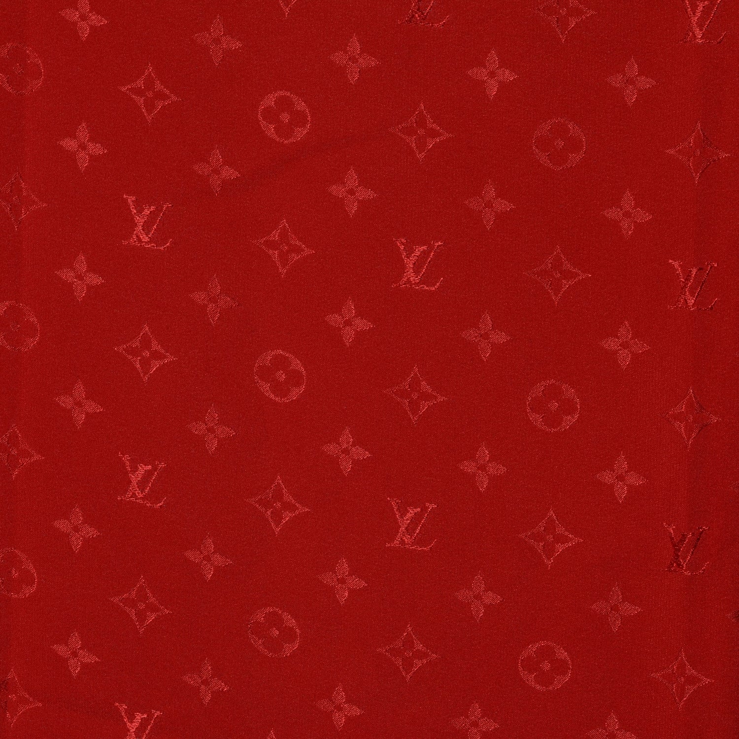 Louis Vuitton Silk Monogram Monaco Scarf Red 1 of 7