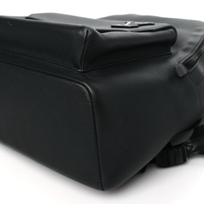 Louis Vuitton Grained Calfskin Aerogram Takeoff Backpack Black 9 of 10