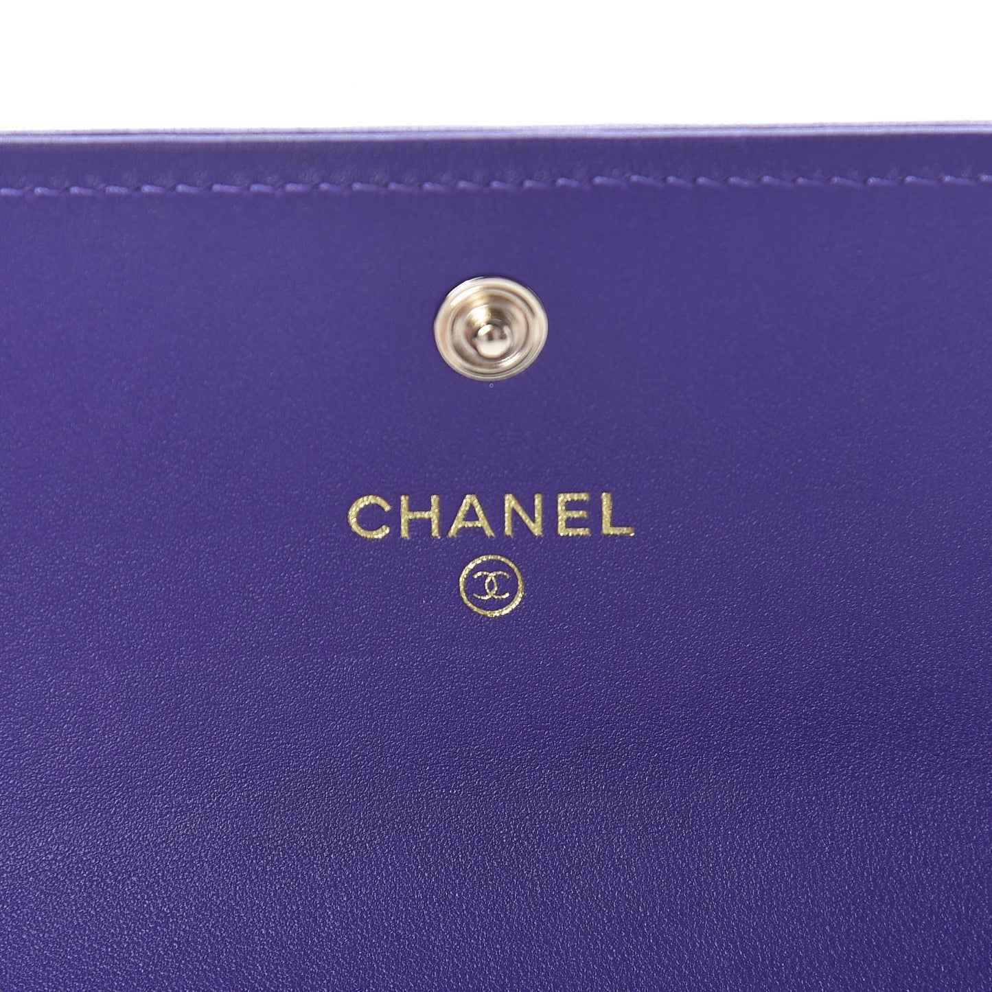 Lambskin Quilted Medium Boy Flap Wallet Purple