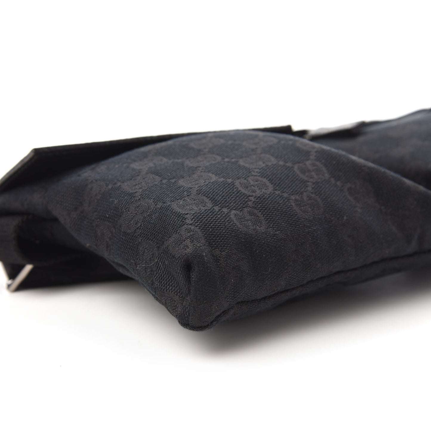 GG Monogram Double Pocket Belt Bag Black