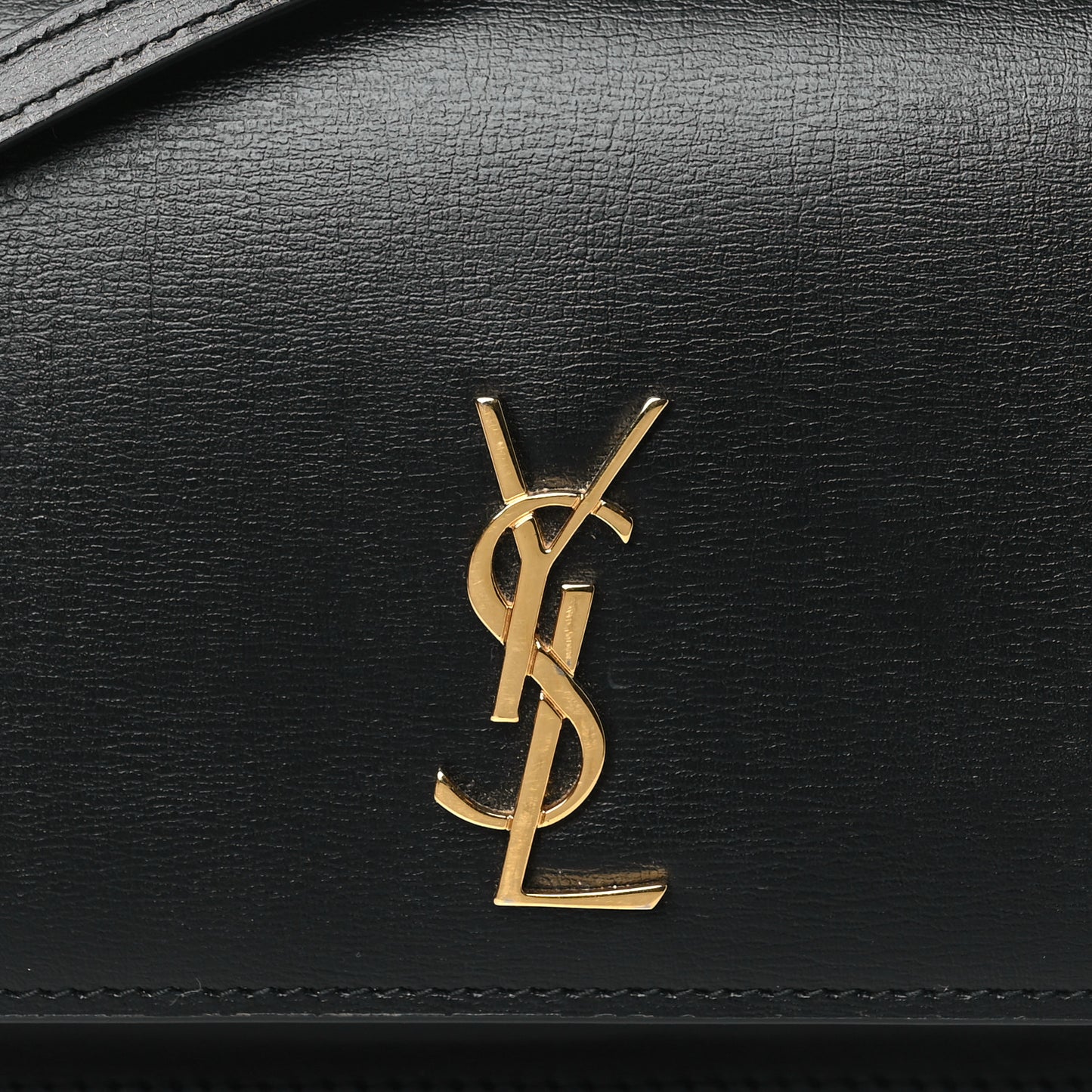 Grained Calfskin Monogram Phone Holder Crossbody Black
