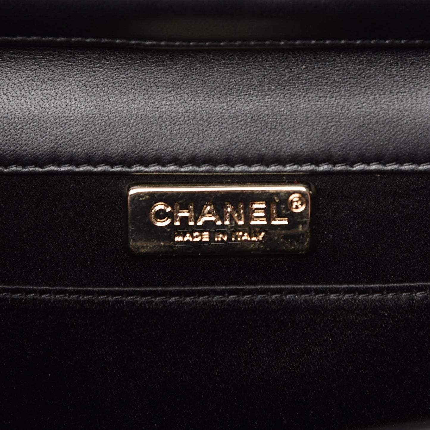Lambskin Square Quilted CC Flap Black
