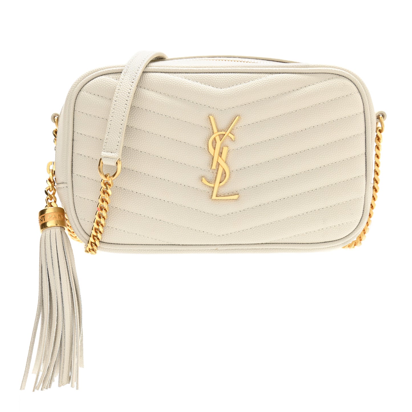 Grain De Poudre Matelasse Monogram Mini Lou Camera Bag Crema Soft