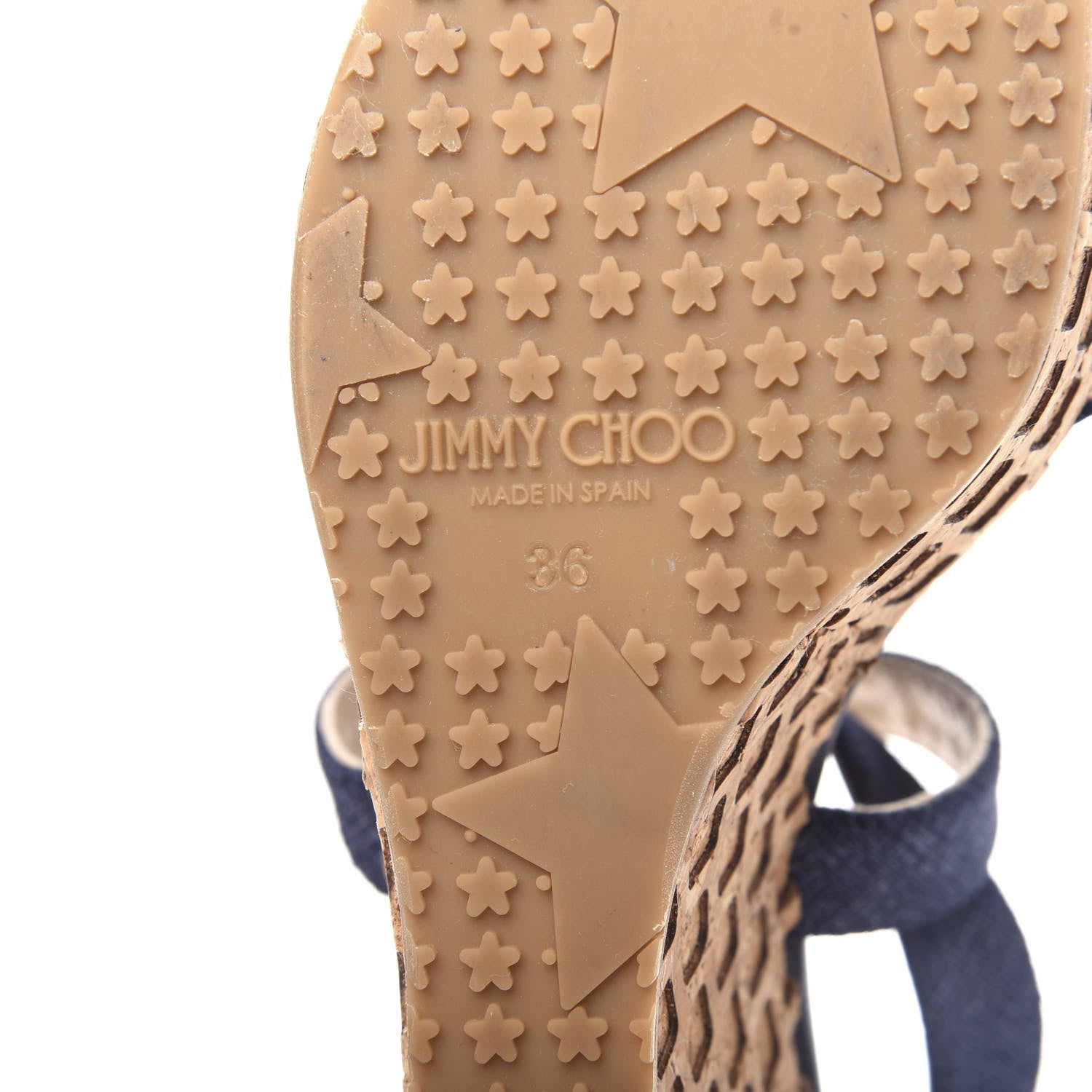 Jimmy Choo Denim Cork Wedge Sandals 36 9 of 9