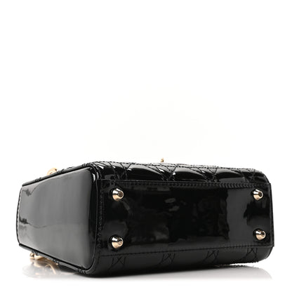 Christian Dior Patent Cannage Mini Lady Dior Black 4 of 9