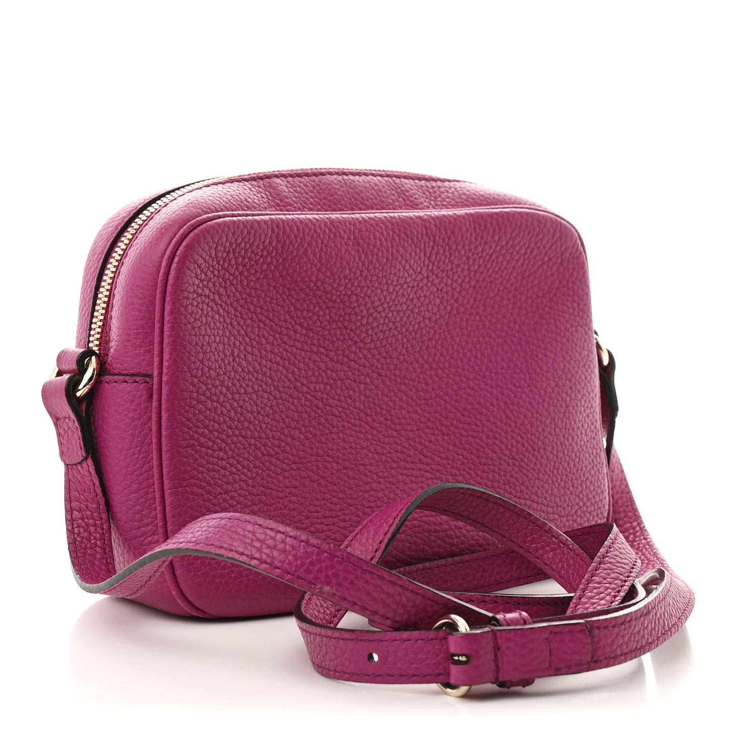 Pebbled Calfskin Small Soho Disco Bag Bright Bouganville