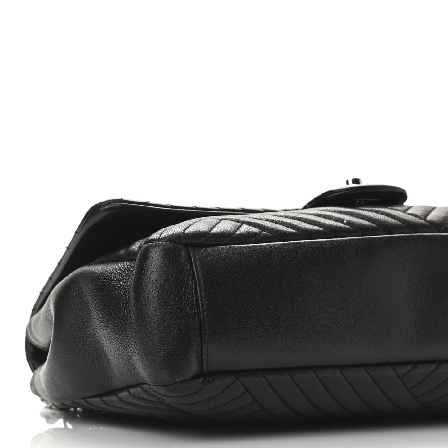 Lambskin Large CC Crossing Flap Black