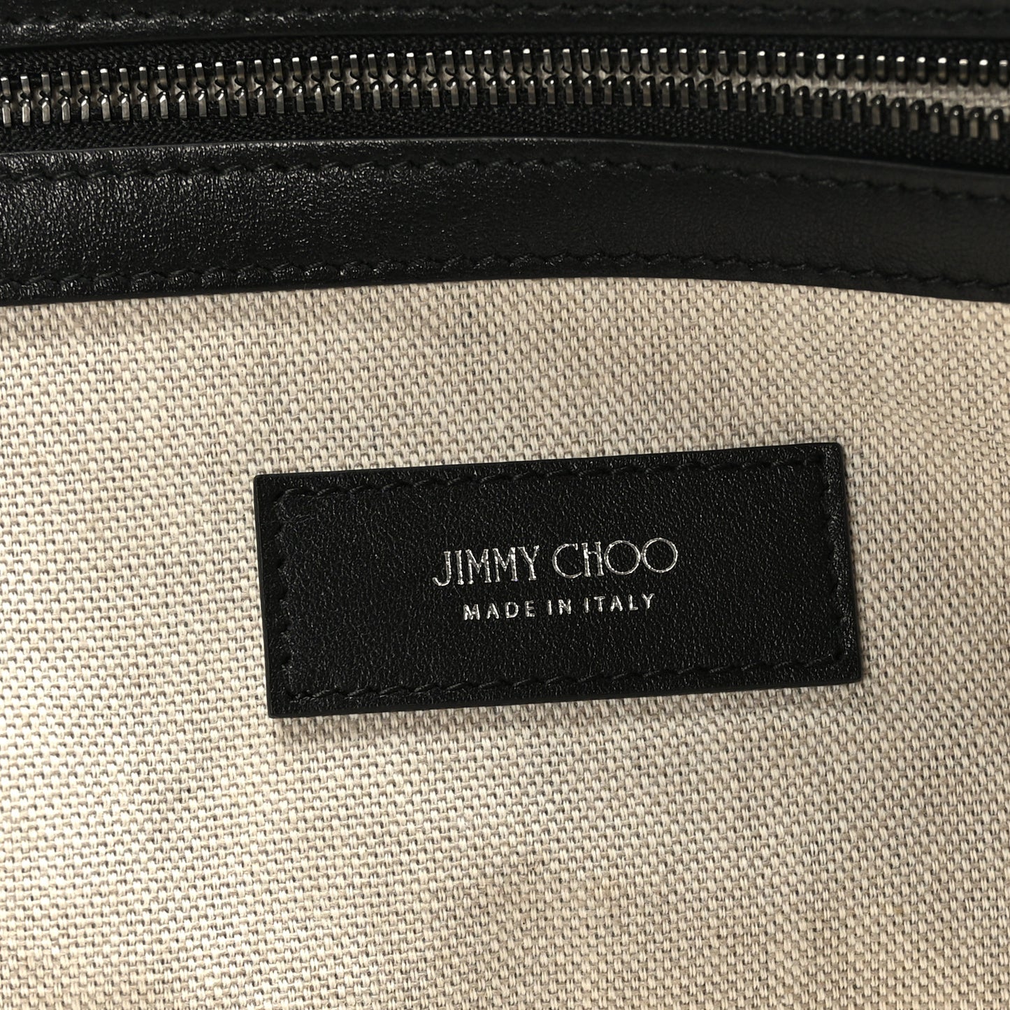 Calfskin Diagonal Star Studded Tote Black