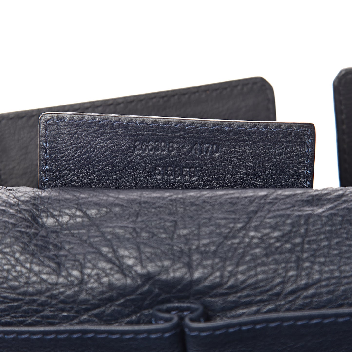 Calfskin Papier Flap Tote Bleu Roi