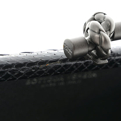 Bottega Veneta Satin Ayers Intreccio Impero Stretch Knot Clutch Black 7 of 8