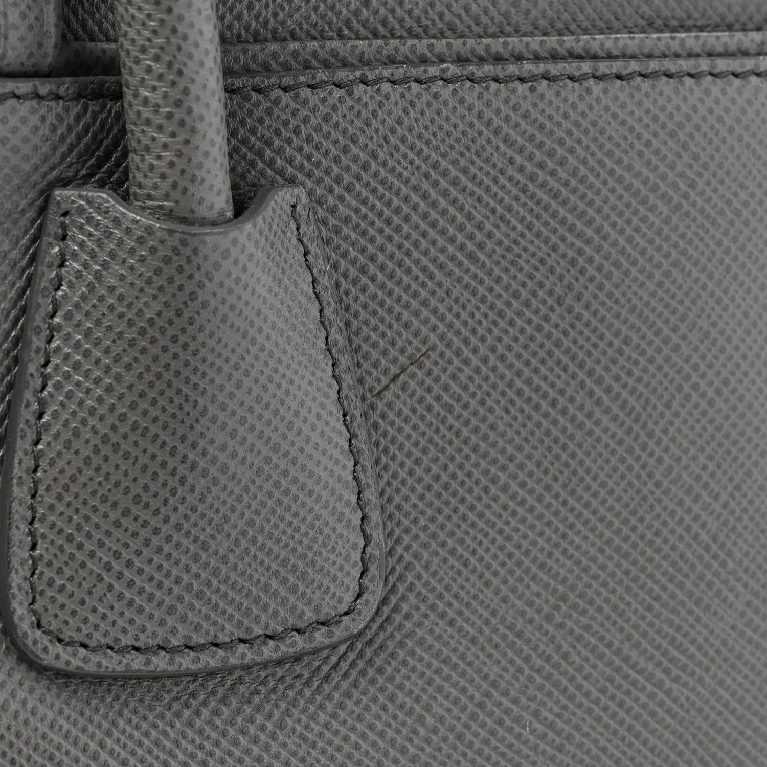 Prada Saffiano Cuir Double Zip Frame Tote Marmo 12 of 17