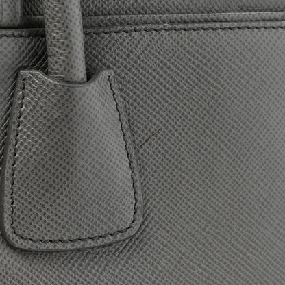 Prada Saffiano Cuir Double Zip Frame Tote Marmo 12 of 17