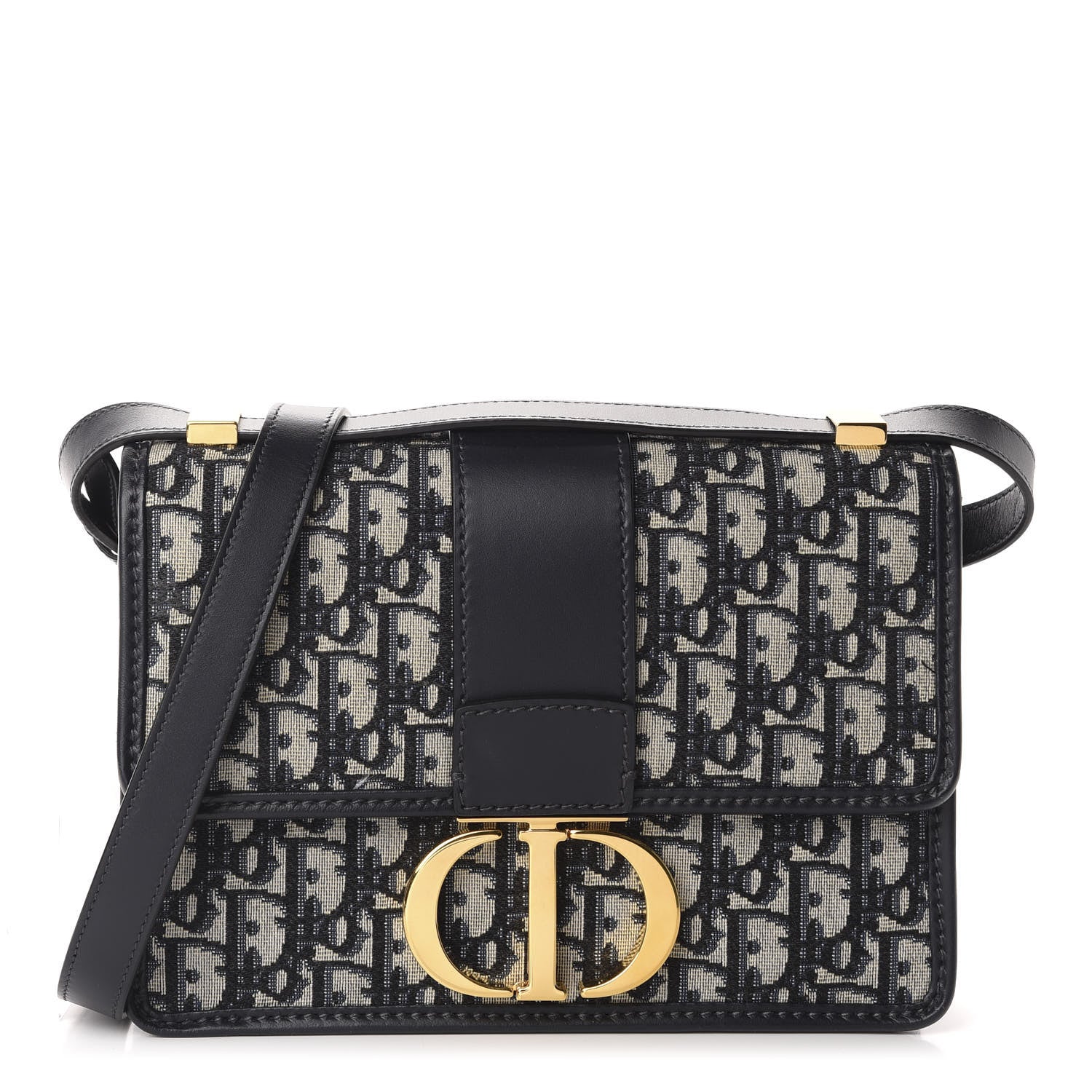 Christian Dior Oblique 30 Montaigne Flap Bag Blue 1 of 10