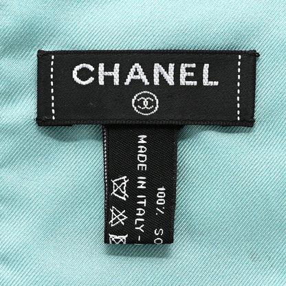 Chanel Silk Twill Slim Bandeau Scarf Blue Multicolor 3 of 5