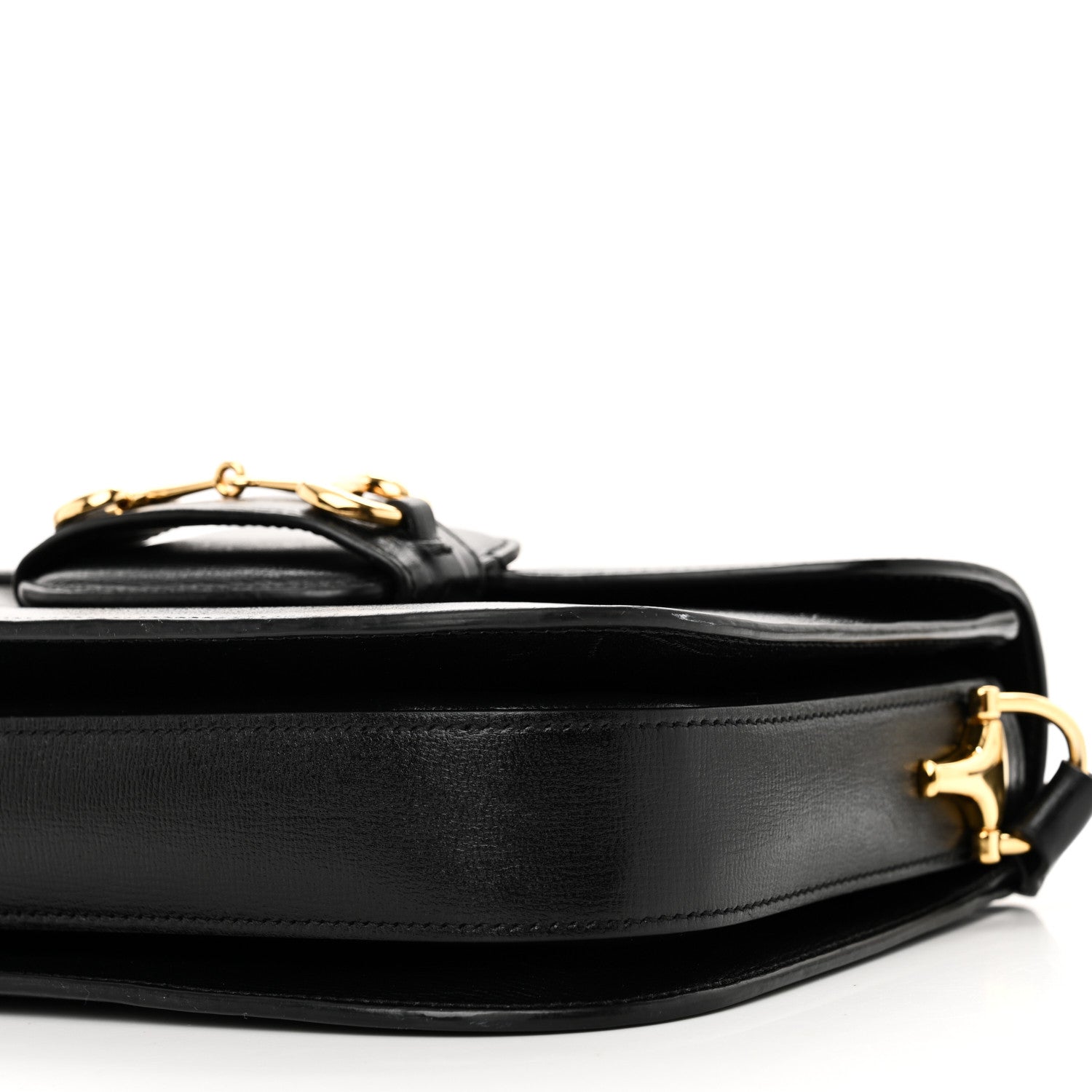 Gucci Azalea Calfskin Horsebit 1955 Shoulder Bag Black 10 of 10