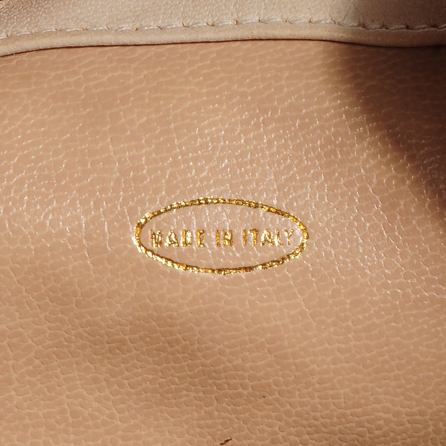 Lambskin Drawstring Bag Beige