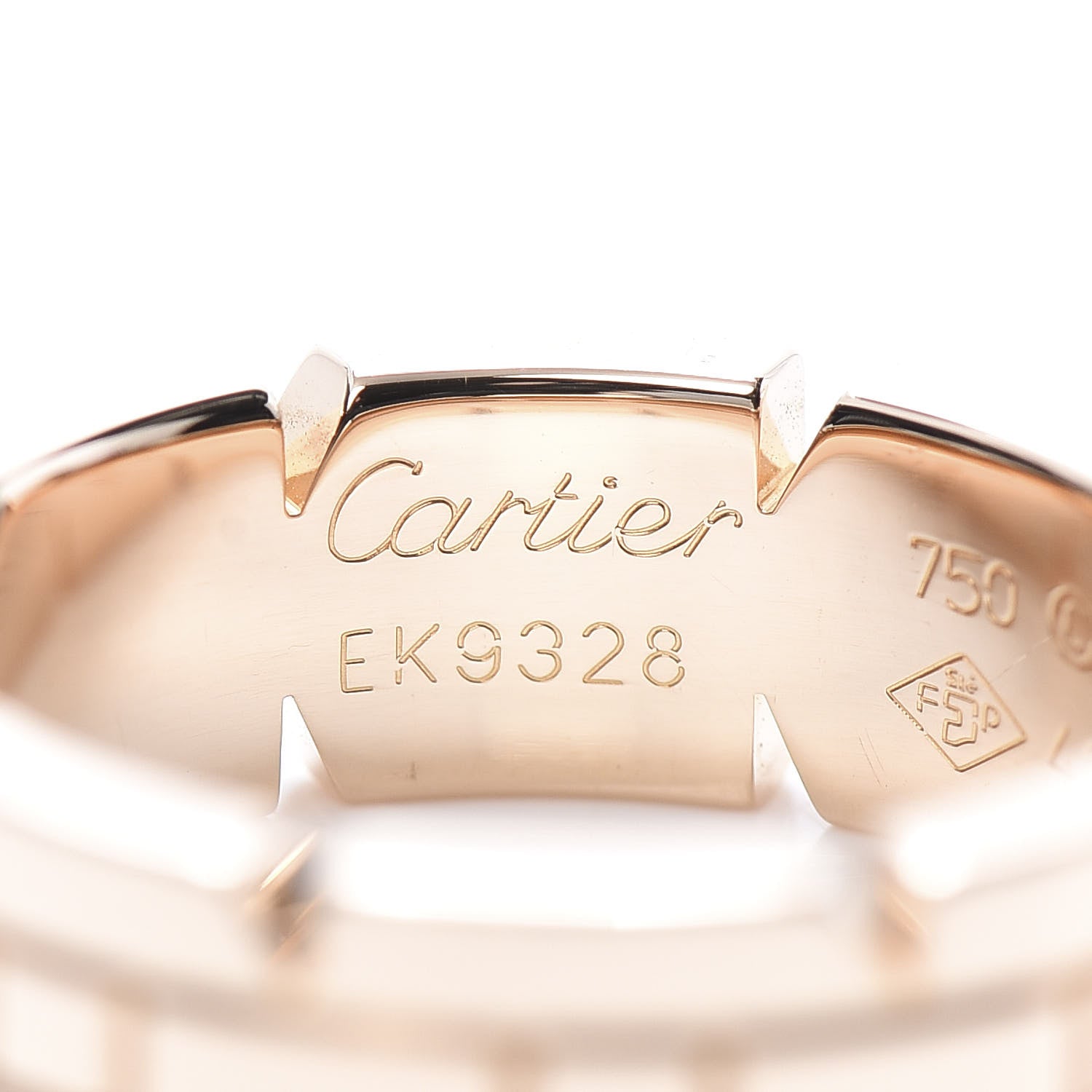 Cartier 18K Pink Gold Tank Francaise Ring 49 5 4 of 5