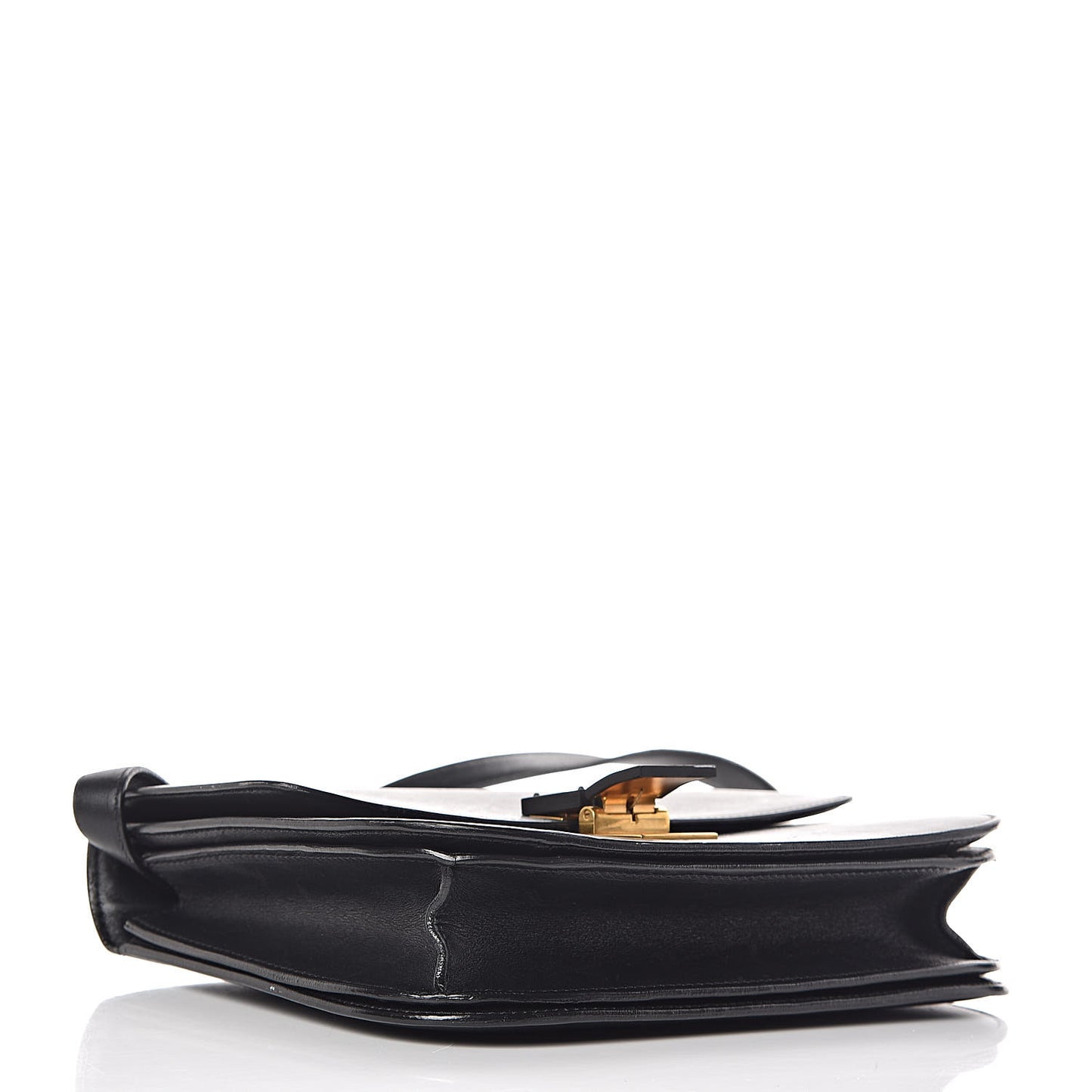Box Calfskin Medium Classic Box Flap Bag Black