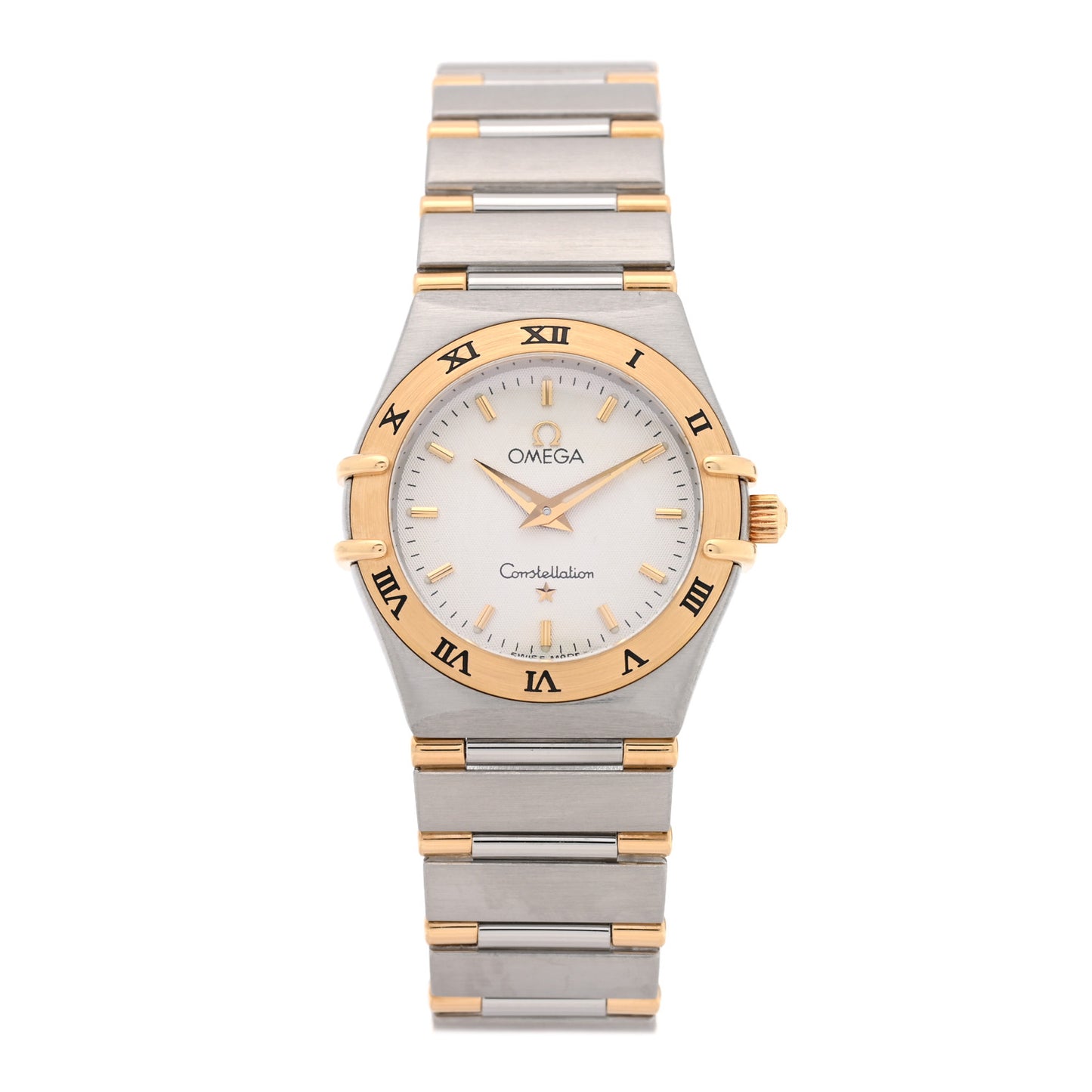 Stainless Steel 18K Yellow Gold 25mm Constellation Quartz Watch White 1372.30.00