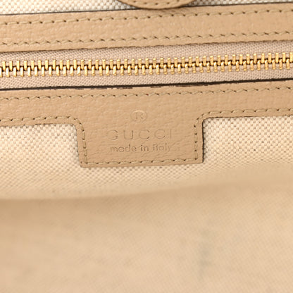 Gucci GG Supreme Monogram Textured Dollar Calfskin Web Medium Ophidia Shopping Tote Beige Mystic White Oatmeal 6 of 12