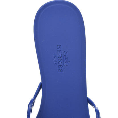 Hermes Rubber Chaine d'Ancre Rivage Sandals 37 Bleu Smalt 6 of 8