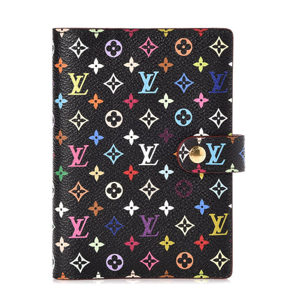 Louis Vuitton Monogram Multicolor Small Ring Agenda Cover Black Grenade 1 of 7