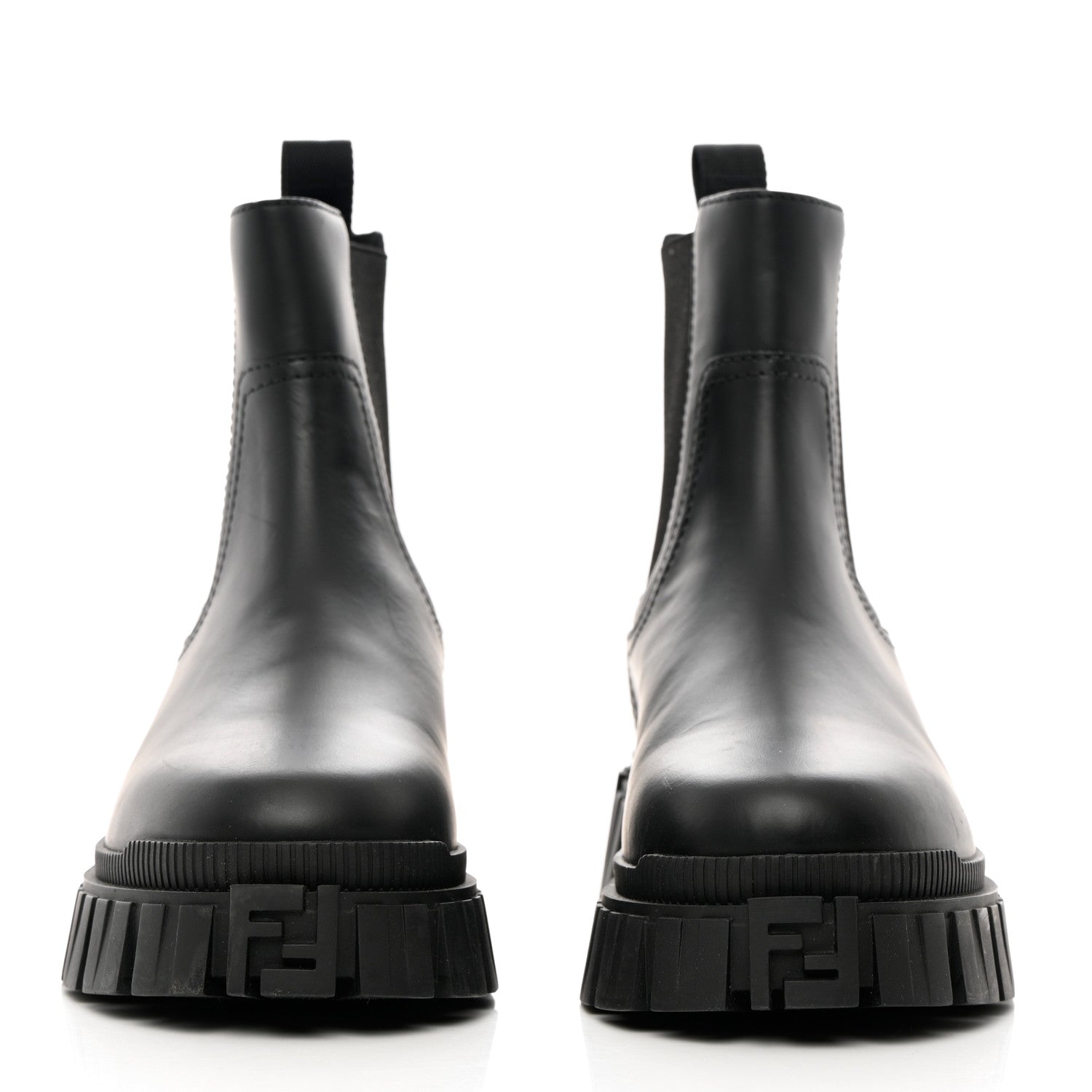 Fendi Calfskin Rubber Fendi Force Chelsea Boots 36.5 Black 2 of 11